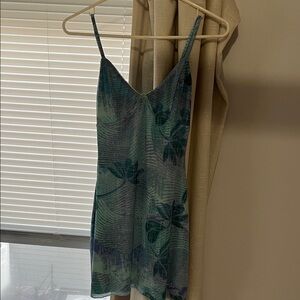 Tiger Mist Blue and Green Mini Dress